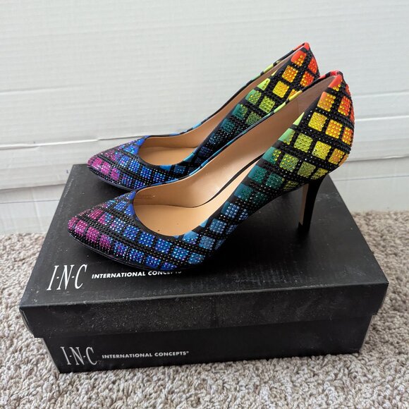 INC International Concepts Shoes - INC Multicolor Metallic Heels Women's Size 7M